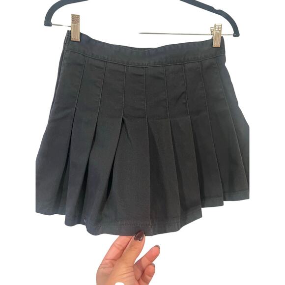 J. Galt Womens Black Preppy Academia Tennis Pleated Mini Skirt Medium Tenniscore - Picture 3 of 6